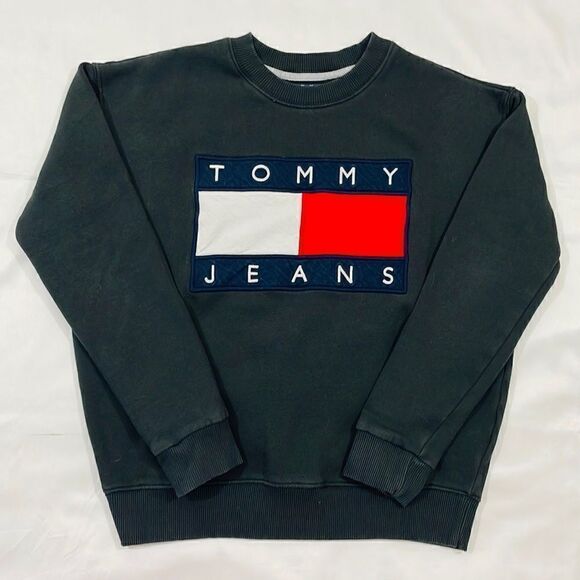 Vintage Tommy Hilfiger Big Flag Crewneck Sweater - Picture 1 of 6
